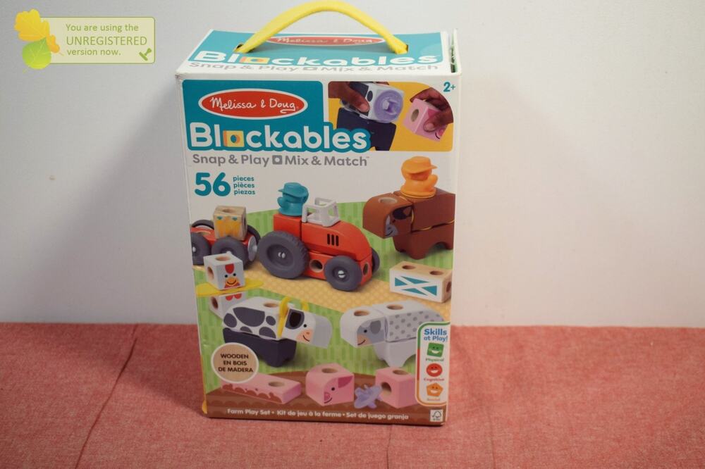 Melissa & Doug Blockables Farm Snap And Play